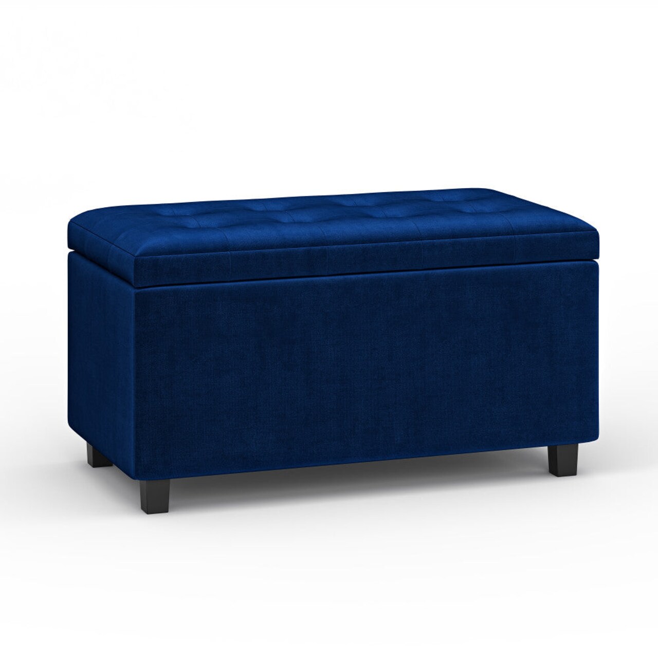 Cosmopolitan Storage Ottoman Velvet Fabric 33.5In Rectangular Tufted Design